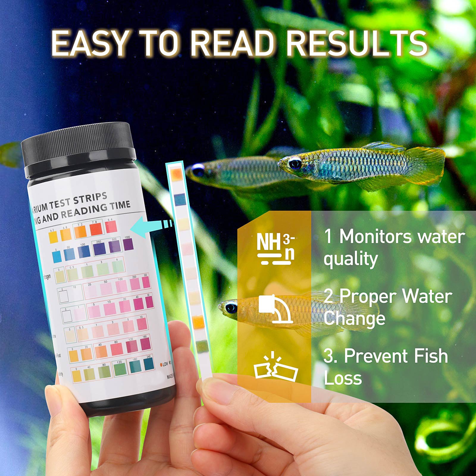 Hygger 8-in-1 Aquarium Test Strips