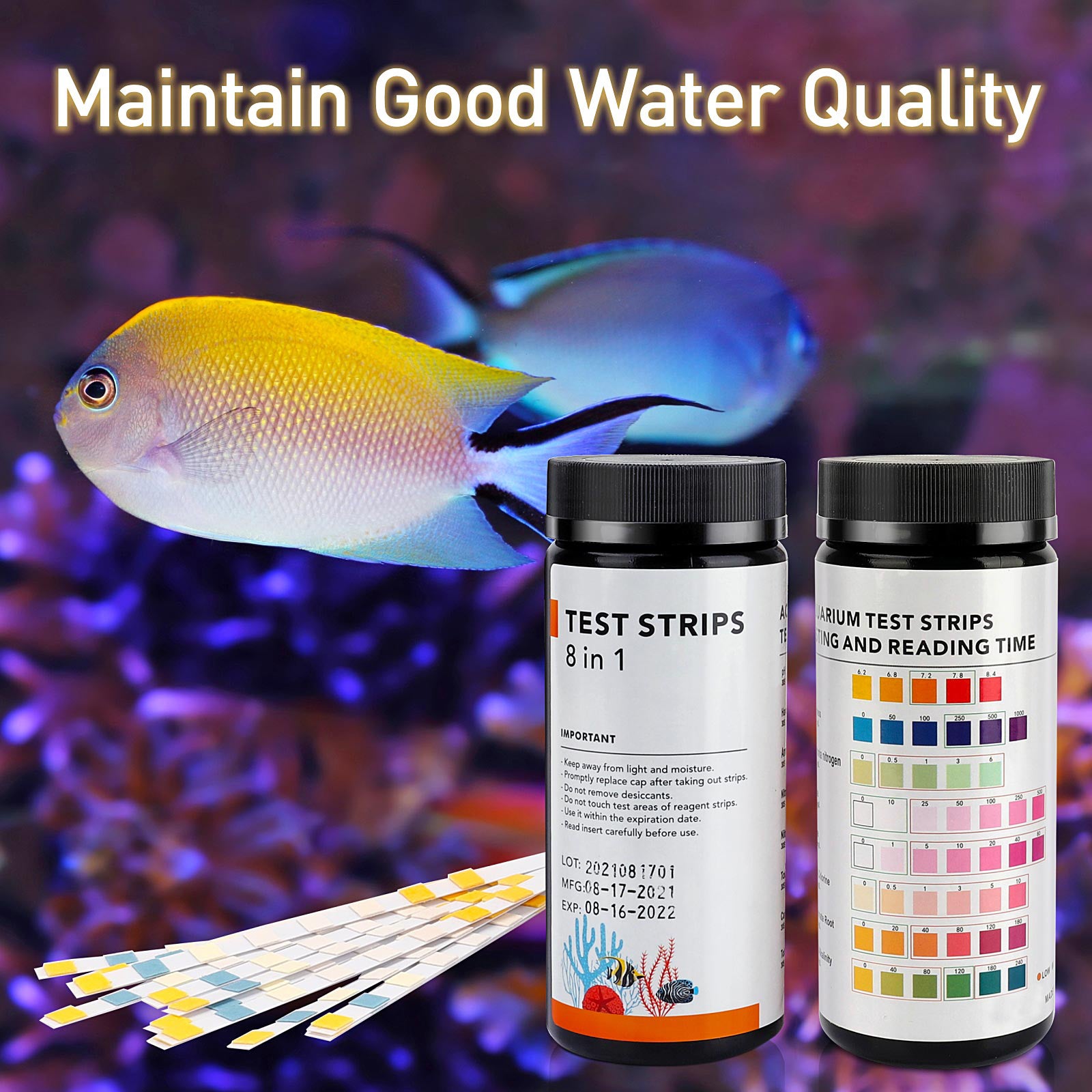 Hygger 8-in-1 Aquarium Test Strips