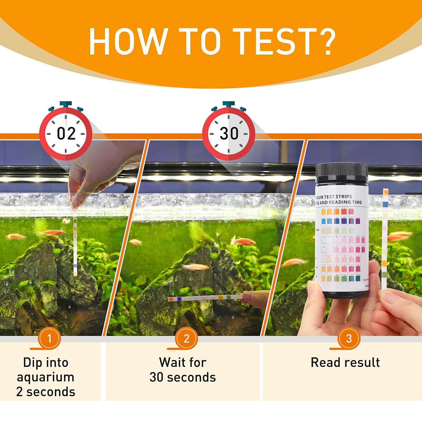 Hygger 8-in-1 Aquarium Test Strips